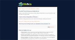 Desktop Screenshot of hideme.be